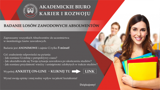 Badanie losów zawodowych Absolwentów – czas start!
