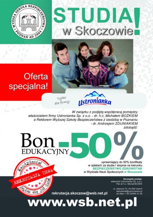50 % zniżki na studia! Dowiedz się więcej!