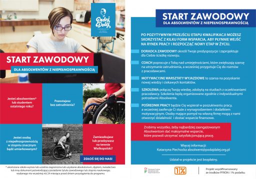 ABSOLWENT, czyli start zawodowy dla absolwentów z niepełnosprawnością