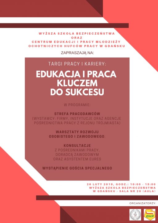 Targi pracy: “Edukacja i praca kluczem do sukcesu” już jutro!