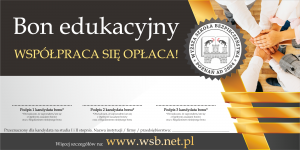 Bon edukacyjny - współpraca się opłaca 2020  studia od marca