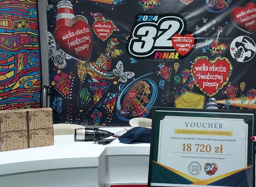 WOŚP 2024 - Wyższa Szkoła Bezpieczeństwa w BArtoszycach voucher na studia