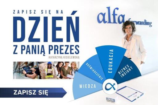 Zaproszenie na wydarzenie „Dzień z Panią Prezes” firmy Alfa Forwarding w Gdyni