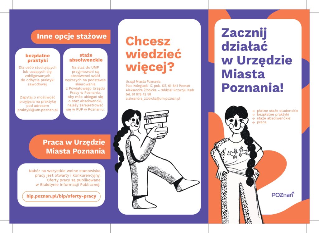 Staże w Urzędzie Miasta Poznania – nabór trwa ulotka 1