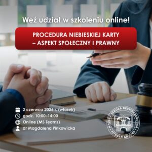 Procedura Niebieskie Karty - aspekt społeczny i prawny – zapraszamy na szkolenie